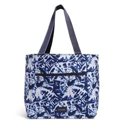 Vera Bradley Recycled Lighten Up Reactive Drawstring Family Tote Bag, Island Tie-Dye