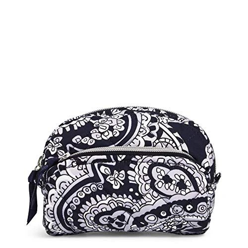 Vera Bradley Women's Performance Twill Mini Cosmetic Makeup Bag, Deep Night Paisley Neutral, One Size 1 Vera Bradley Women's Performance Twill Mini Cosmetic Makeup Bag, Deep Night Paisley Neutral, One Size