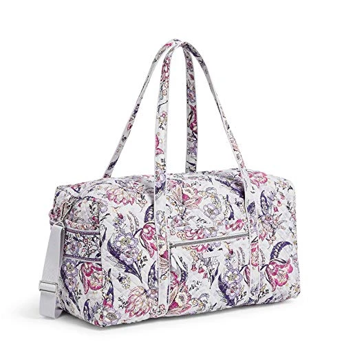 Vera Bradley Women's Cotton Large Travel Duffel Bag, Hummingbird Park, One Size 5 Vera Bradley Women's Cotton Large Travel Duffel Bag, Hummingbird Park, One Size - Image 5
