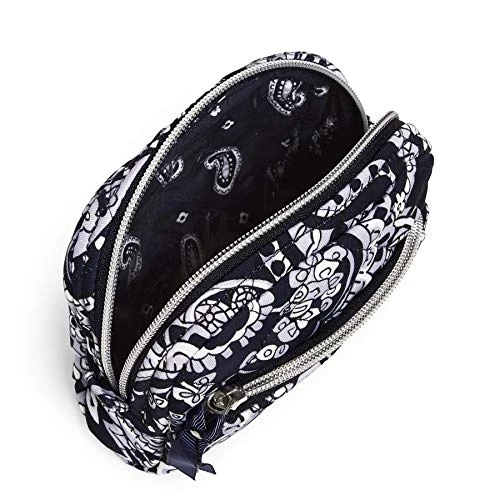Vera Bradley Women's Performance Twill Mini Cosmetic Makeup Bag, Deep Night Paisley Neutral, One Size 2 Vera Bradley Women's Performance Twill Mini Cosmetic Makeup Bag, Deep Night Paisley Neutral, One Size - Image 2