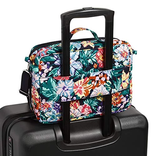 Vera Bradley Cotton Grand Vanity Toiletry Makeup Organizer Case, Happy Blooms 2 Vera Bradley Cotton Grand Vanity Toiletry Makeup Organizer Case, Happy Blooms - Image 2