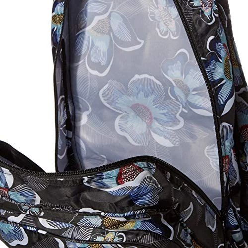 Vera Bradley Packable Backpack, Blooms Shower Black 3 Vera Bradley Packable Backpack, Blooms Shower Black - Image 3
