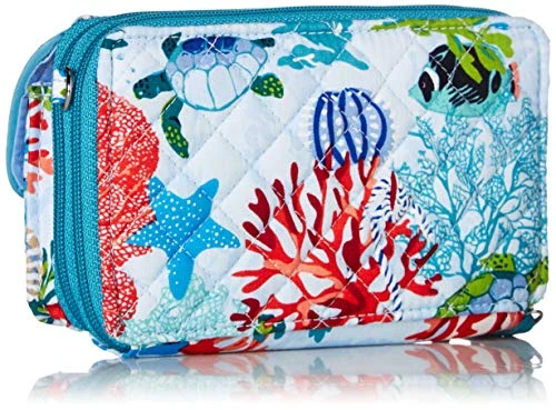 Vera Bradley Iconic RFID All In One Crossbody, Signature Cotton, Shore Thing 3 Vera Bradley Iconic RFID All In One Crossbody, Signature Cotton, Shore Thing - Image 3