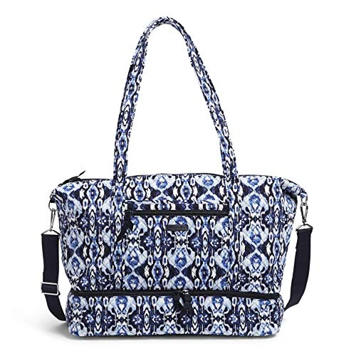 Vera Bradley Cotton Deluxe Tote Travel Bag, Ikat Island 1 Vera Bradley Cotton Deluxe Tote Travel Bag, Ikat Island