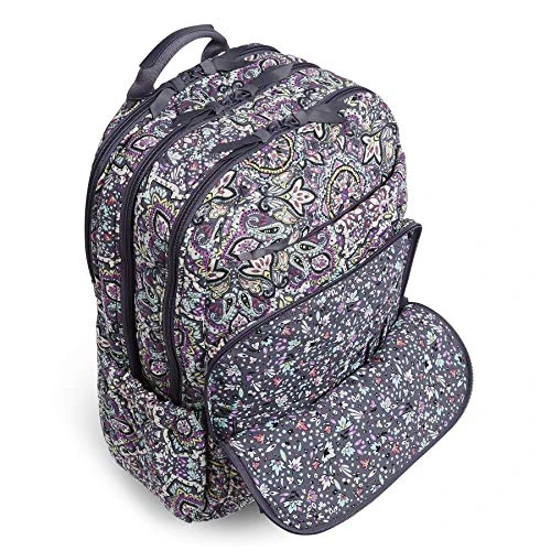 Vera Bradley Women's Signature Cotton XL Campus Backpack, Bonbon Medallion, One Size 6 Vera Bradley Women's Signature Cotton XL Campus Backpack, Bonbon Medallion, One Size - Image 6
