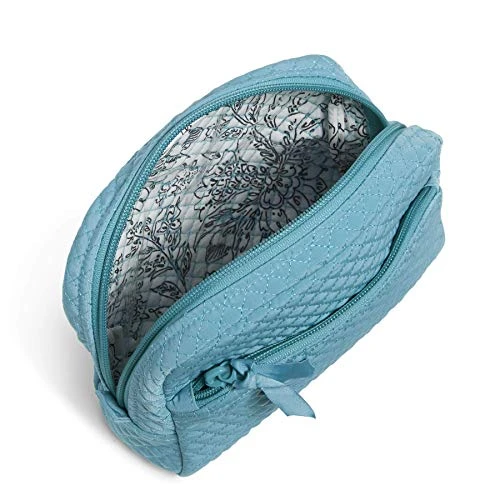 Vera Bradley Microfiber Medium Cosmetic Makeup Organizer Bag, Seashore Blue 2 Vera Bradley Microfiber Medium Cosmetic Makeup Organizer Bag, Seashore Blue - Image 2