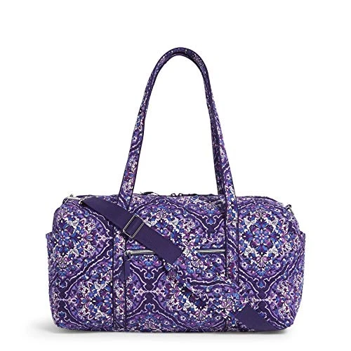 Vera Bradley Women's Cotton Medium Travel Duffel Bag, Regal Rosette, One Size 3 Vera Bradley Women's Cotton Medium Travel Duffel Bag, Regal Rosette, One Size - Image 3