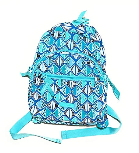 Vera Bradley Essential Compact Backpack Go Fish Blue 1 Vera Bradley Essential Compact Backpack Go Fish Blue
