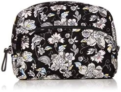 Vera Bradley Women's Cotton Medium Cosmetic Makeup Organizer Bag, Holland Garden, One Size
