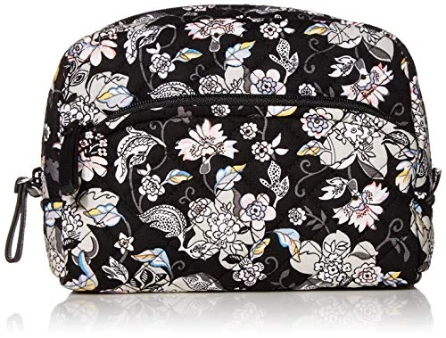 Vera Bradley Women's Cotton Medium Cosmetic Makeup Organizer Bag, Holland Garden, One Size 1 Vera Bradley Women's Cotton Medium Cosmetic Makeup Organizer Bag, Holland Garden, One Size