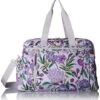 Vera Bradley Lighten Up Weekender Travel Bag, Lavender Botanical
