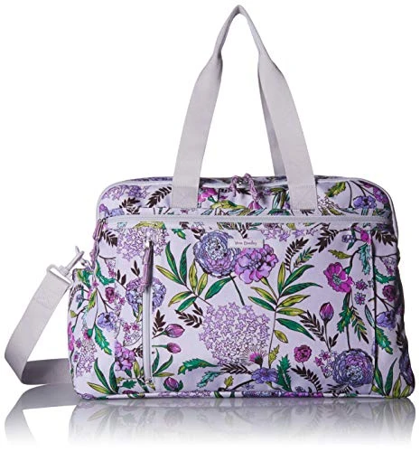 Vera Bradley Lighten Up Weekender Travel Bag, Lavender Botanical 1 Vera Bradley Lighten Up Weekender Travel Bag, Lavender Botanical