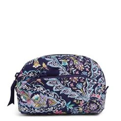 Vera Bradley Women's Cotton Mini Cosmetic Makeup Organizer Bag, French Paisley, One Size