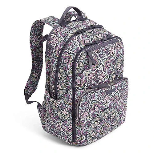 Vera Bradley Women's Signature Cotton XL Campus Backpack, Bonbon Medallion, One Size 5 Vera Bradley Women's Signature Cotton XL Campus Backpack, Bonbon Medallion, One Size - Image 5