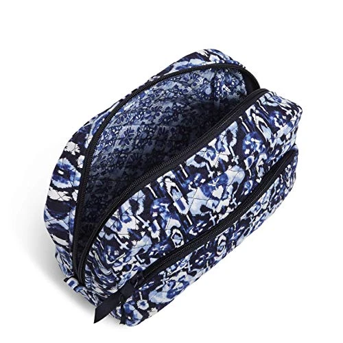 Vera Bradley Women's Cotton Large Cosmetic Makeup Organizer Bag, Ikat Island, One Size 2 Vera Bradley Women's Cotton Large Cosmetic Makeup Organizer Bag, Ikat Island, One Size - Image 2