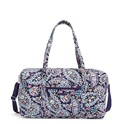 Vera Bradley Women's Cotton Lay Flat Travel Duffle Bag, French Paisley, One Size 1 Vera Bradley Women's Cotton Lay Flat Travel Duffle Bag, French Paisley, One Size