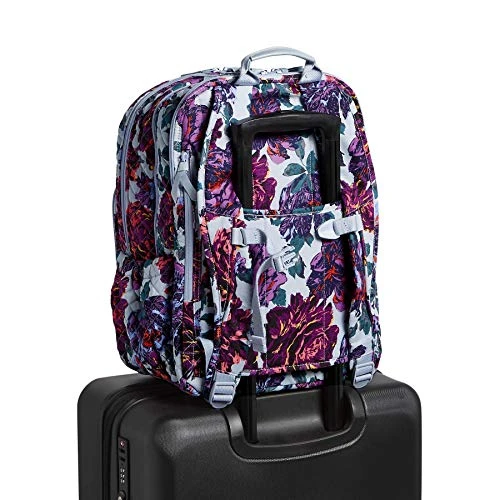Vera Bradley Signature Cotton XL Campus Backpack, Neon Blooms 6 Vera Bradley Signature Cotton XL Campus Backpack, Neon Blooms - Image 6