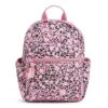 Vera Bradley Womens Cotton Small Backpack Bookbag, Love You Lots - Recycled Cotton, One Size US