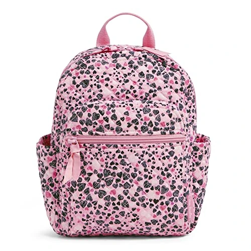 Vera Bradley Womens Cotton Small Backpack Bookbag, Love You Lots - Recycled Cotton, One Size US 1 Vera Bradley Womens Cotton Small Backpack Bookbag, Love You Lots - Recycled Cotton, One Size US