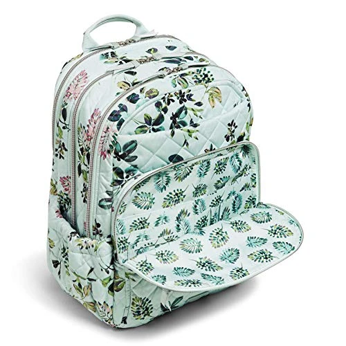 Vera Bradley Performance Twill XL Campus Backpack, Seawater Blooms 4 Vera Bradley Performance Twill XL Campus Backpack, Seawater Blooms - Image 4