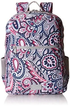 Vera Bradley Women's Recycled Lighten Up Reactive Grand Backpack, Gramercy Paisley, One Size