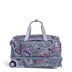 Vera Bradley Women's Duffle Luggage Vera Bradley Women S Lighten Up Foldable Duffel Rolling Suitcase Kona Paisley One Size, Kona Paisley, One Size US