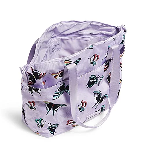 Vera Bradley Recycled Lighten Up Reactive Tote Bag, Lavender Butterflies 3 Vera Bradley Recycled Lighten Up Reactive Tote Bag, Lavender Butterflies - Image 3