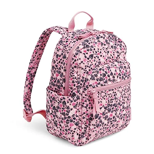 Vera Bradley Womens Cotton Small Backpack Bookbag, Love You Lots - Recycled Cotton, One Size US 5 Vera Bradley Womens Cotton Small Backpack Bookbag, Love You Lots - Recycled Cotton, One Size US - Image 5