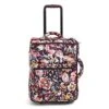 Vera Bradley Women's Lighten Up Small Softside Foldable Rolling Suitcase Luggage, Indiana Blossoms