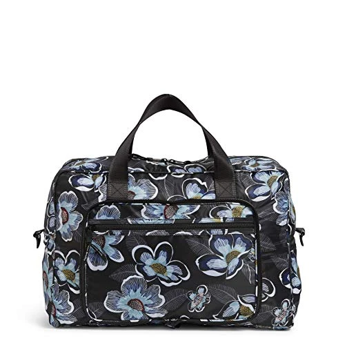 Vera Bradley Packable Weekender Travel Bag, Blooms Shower Black 1 Vera Bradley Packable Weekender Travel Bag, Blooms Shower Black