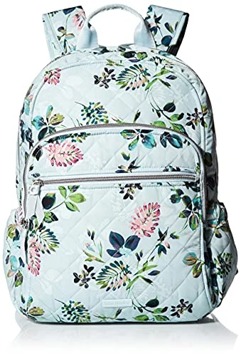 Vera Bradley Performance Twill Campus Backpack, Seawater Blooms 1 Vera Bradley Performance Twill Campus Backpack, Seawater Blooms