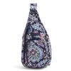 Vera Bradley Women's Signature Cotton Mini Sling Backpack, French Paisley, One Size