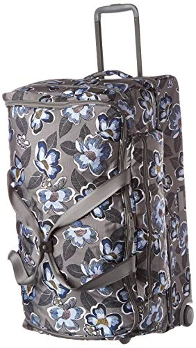 Vera Bradley Recycled Lighten Up Reactive XL Foldable Rolling Duffle Luggage, Blooms Shower 1 Vera Bradley Recycled Lighten Up Reactive XL Foldable Rolling Duffle Luggage, Blooms Shower
