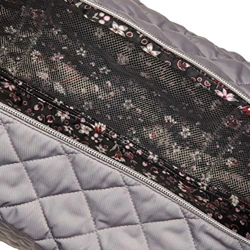 Vera Bradley Women's Performance Twill Medium Travel Duffle Bag, Tranquil Gray, One Size 3 Vera Bradley Women's Performance Twill Medium Travel Duffle Bag, Tranquil Gray, One Size - Image 3