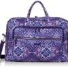 Vera Bradley Women's Signature Cotton Grand Weekender Travel Bag, Regal Rosette, One Size
