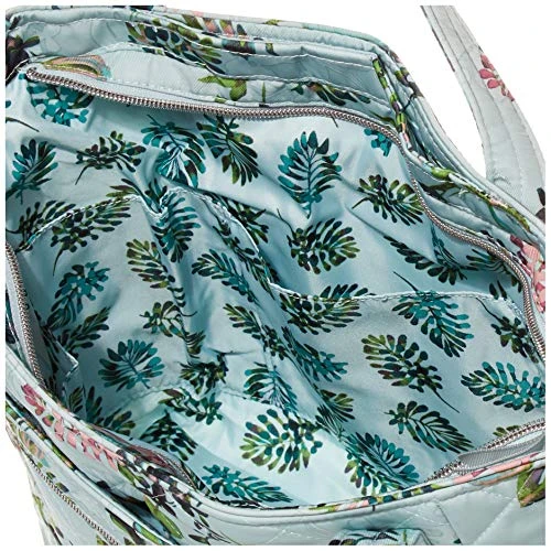 Vera Bradley Performance Twill Small Vera Tote Bag, Seawater Blooms 3 Vera Bradley Performance Twill Small Vera Tote Bag, Seawater Blooms - Image 3