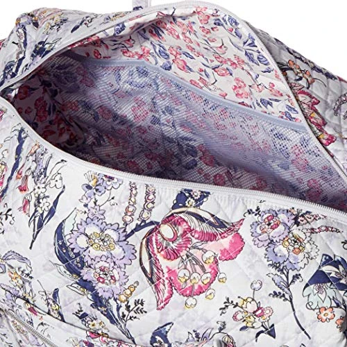 Vera Bradley Women's Cotton Large Travel Duffel Bag, Hummingbird Park, One Size 3 Vera Bradley Women's Cotton Large Travel Duffel Bag, Hummingbird Park, One Size - Image 3