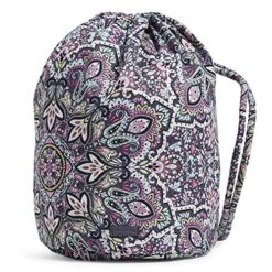 Vera Bradley Women's Cotton Toiletry Bag Travel Accessory, Bonbon Medallion, One Size