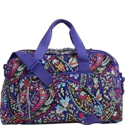Vera Bradley Lighten Up Compact Weekender Petite Paisley