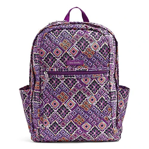 Vera Bradley Women's Lighten Up Grand Backpack, Dream Diamonds 1 Vera Bradley Women's Lighten Up Grand Backpack, Dream Diamonds