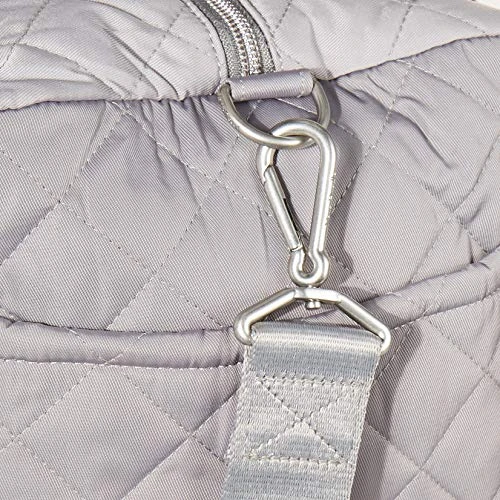 Vera Bradley Women's Performance Twill Medium Travel Duffle Bag, Tranquil Gray, One Size 4 Vera Bradley Women's Performance Twill Medium Travel Duffle Bag, Tranquil Gray, One Size - Image 4