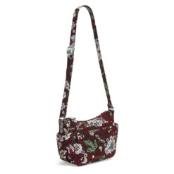 Vera Bradley Women's Signature Cotton On The Go Crossbody Purse, Bordeaux Blooms, One Size 8 Vera Bradley Women's Signature Cotton On The Go Crossbody Purse, Bordeaux Blooms, One Size -Vera Bradley 71U 2BR304PML