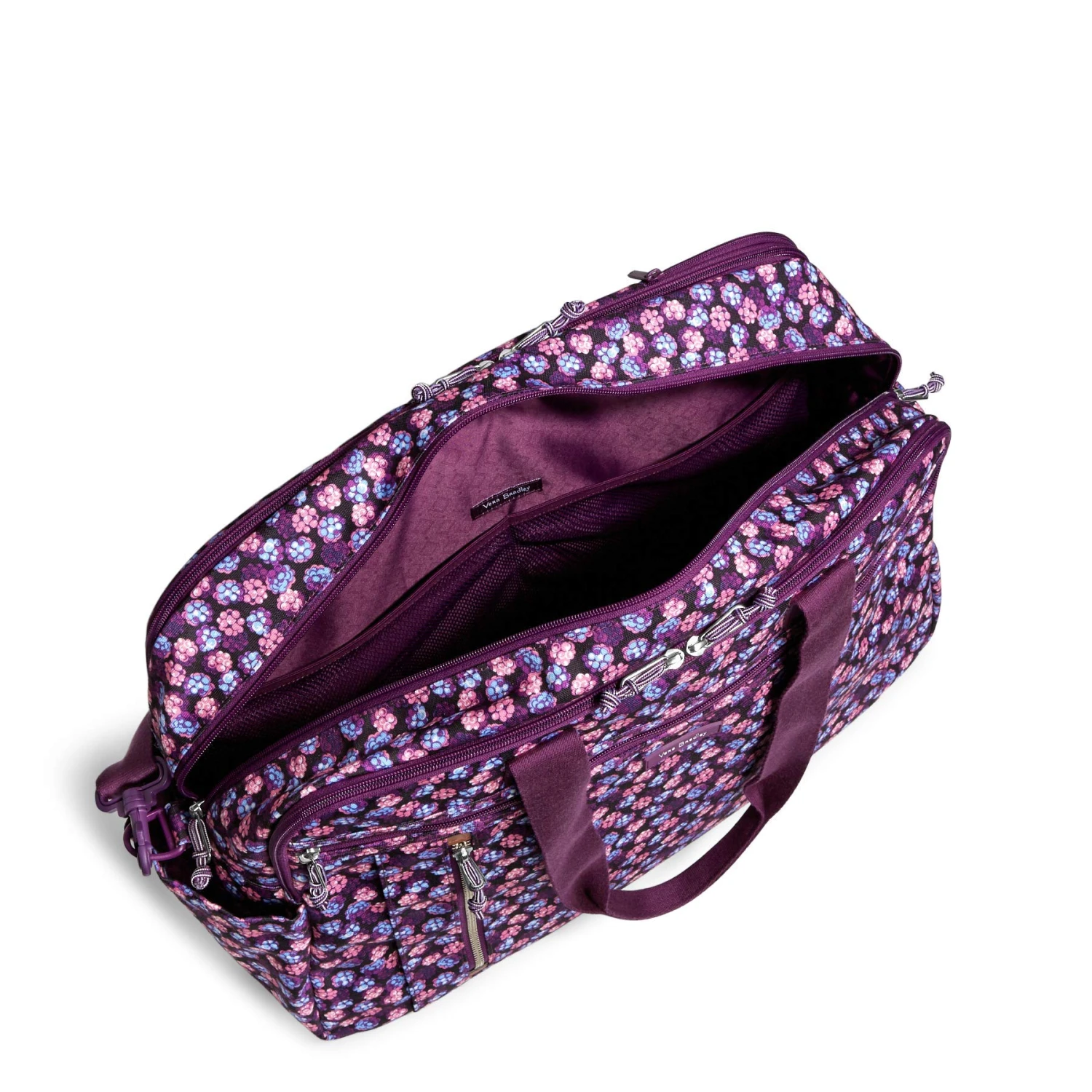 Vera Bradley Women's Lighten Up Weekender, Berry Burst 4 Vera Bradley Women's Lighten Up Weekender, Berry Burst - Image 4