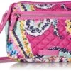 Vera Bradley Iconic Rfid Little Crossbody, Signature Cotton,Wildflower Paisley