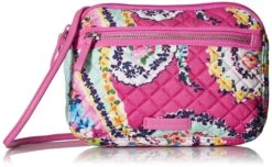 Vera Bradley Iconic Rfid Little Crossbody, Signature Cotton,Wildflower Paisley