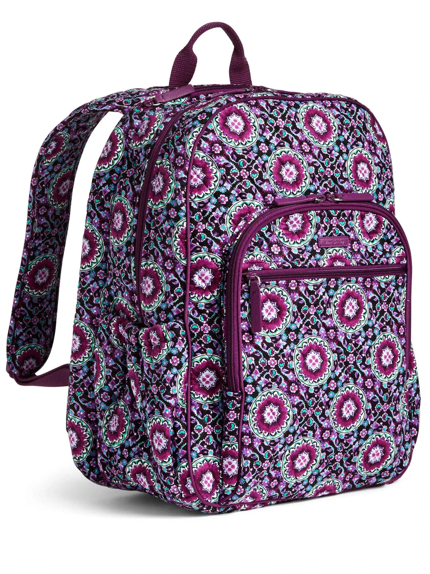 Vera Bradley Campus Tech Backpack, Signature Cotton (Purple/Lilac Medallion, One Size) 1 Vera Bradley Campus Tech Backpack, Signature Cotton (Purple/Lilac Medallion, One Size)