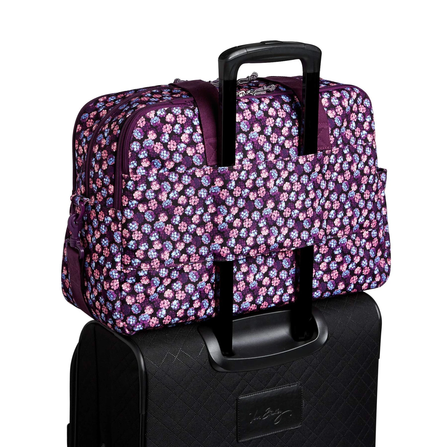 Vera Bradley Women's Lighten Up Weekender, Berry Burst 3 Vera Bradley Women's Lighten Up Weekender, Berry Burst - Image 3