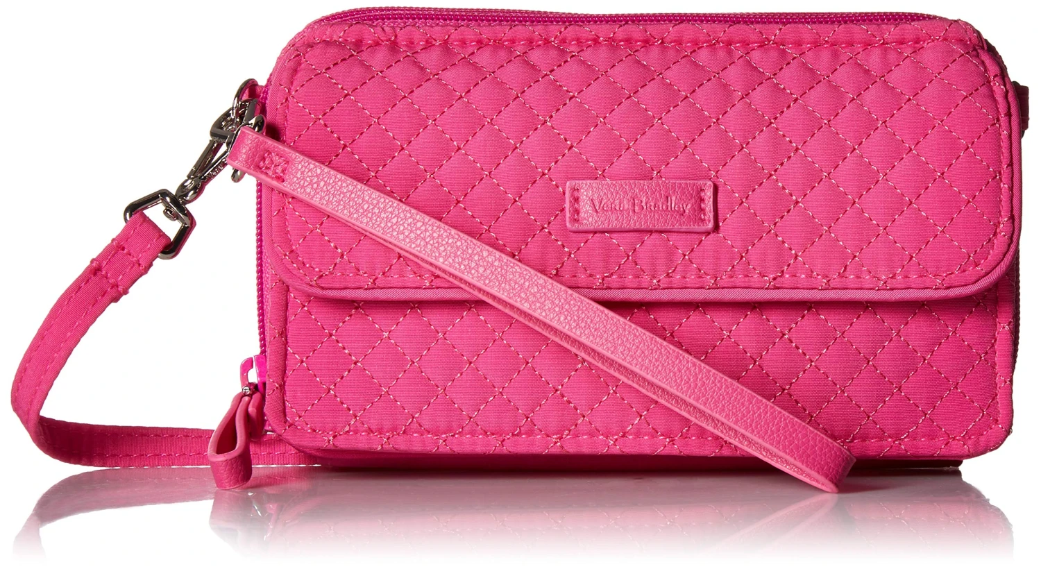 Vera Bradley Microfiber RFID All In One Crossbody, Rose Petal 1 Vera Bradley Microfiber RFID All In One Crossbody, Rose Petal