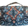 Vera Bradley Blush & Brush Makeup Case (Marrakesh With Solid Blue Lining)