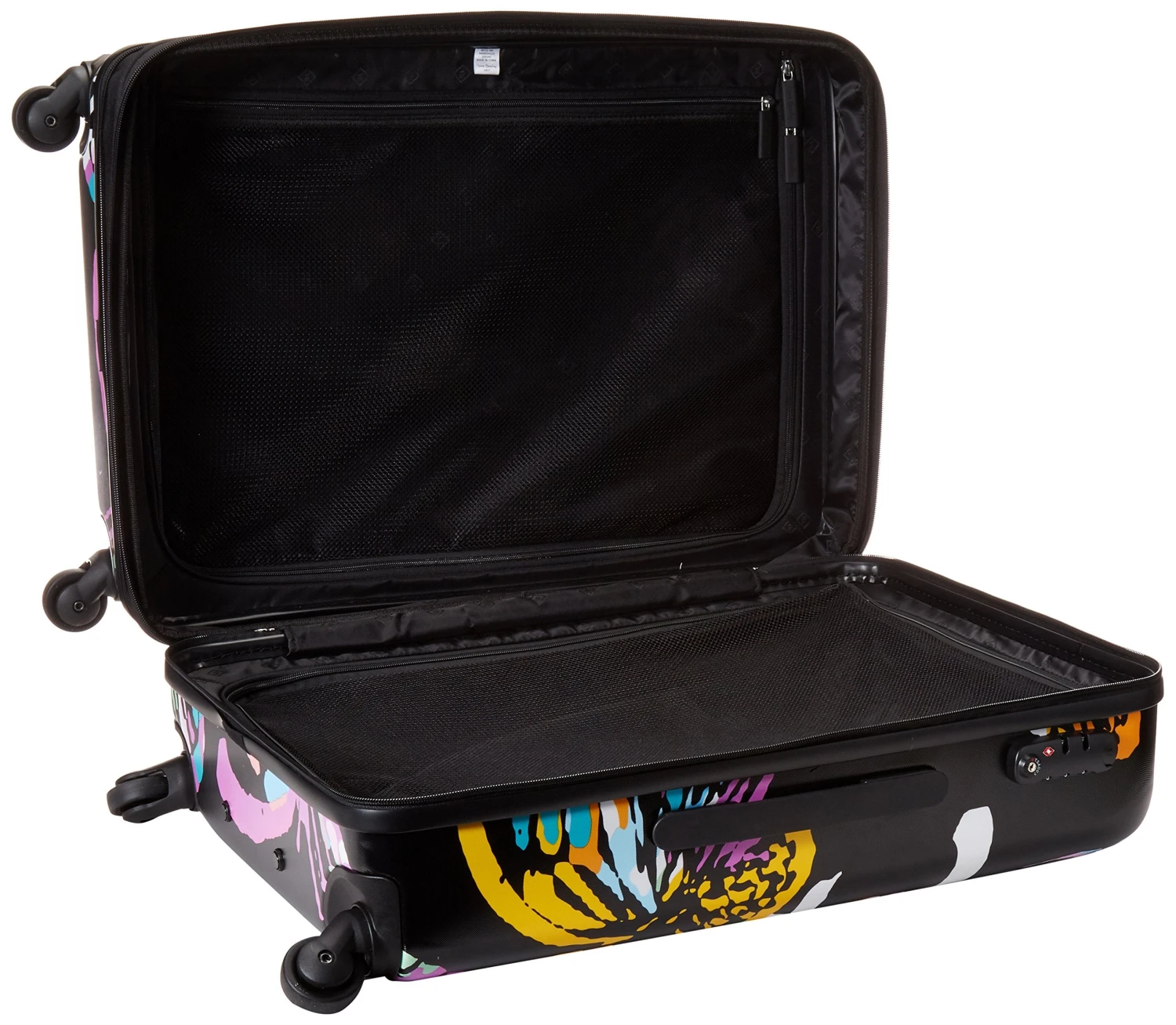 Vera Bradley Hardside Large Spinner, Butterfly Flutter Black 3 Vera Bradley Hardside Large Spinner, Butterfly Flutter Black - Image 3